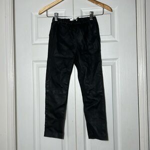 NWT Anine Bing Kids Pant 6/8 Black Lamb leather